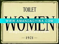 Wholesale Toilet Women Printed Metal Outdoor Sign