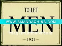 Wholesale Toilet Men Printed Metal Sign Board