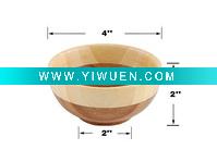 Wholesale eco-friendly fashion and popular new style carbonized and natural small bamboo salad round bowl
