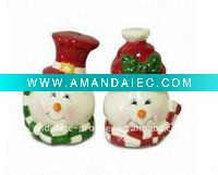 Wholesale Christmas ceramic salt and pepper shaker