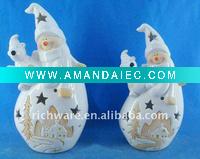 Wholesale Christmas light/Ceramic snowman and bear