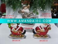 Wholesale christmas ceramic santa claus and snowman