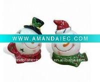 Wholesale White snowman ceramic salt and pepper shaker
