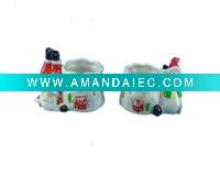 Wholesale Ceramic X'mas snowman with pot