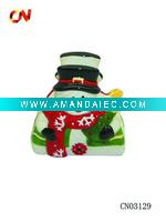 Wholesale ceramic snowman napkin holder decoration
