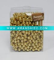 Wholesale 2011 gold coler plastic bead garland for Christmas Decoration