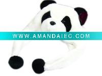Wholesale plush panda hats,Cartoon animal hat,winter hat