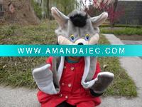 Wholesale plush mouse shape hat with glove