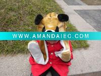 Wholesale plush panda shape hat with glove