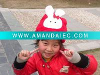 Wholesale plush rabbit shape hat, winter hat