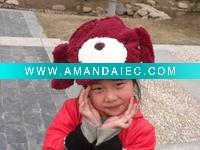 Wholesale plush dog shape hat, winter hat