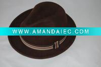 Wholesale 100%wool popular trilby fedora hat