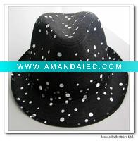 Wholesale Fashional print Fedora/bucket cap for women /top hat