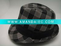 Wholesale fashion checked men's hat