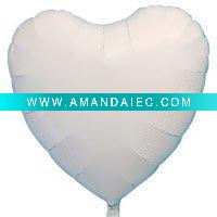 Wholesale 18 inch Heart Foil Balloon White Ibrex