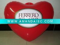 Wholesale pvc promotional inflatable heart shape hulium balloon