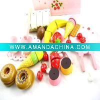 Wholesale kitchen toy dinnerware toy wooden toy diy toy