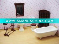 Wholesale Dolls House Miniatures bathroom Set