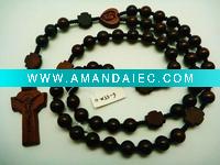 Wholesale five decade rosary wood rosary beads