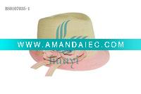 Wholesale fedora paper starw hats for lady