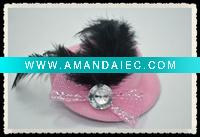 Wholesale fashion mini top party feather hat