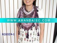 Wholesale Latest traditional printed square scarf shawl
