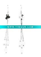 Wholesale Silver pearl earring with french wire