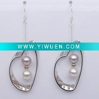 Wholesale 925 silver freshwater pearl earrings EH023