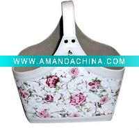 Wholesale wholesale PU wicker basket