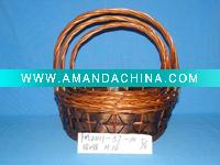 Wholesale ratten handmade storage wicker heart basket