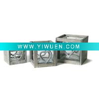 Wholesale wooden flower pot with heart for Valentine's Day