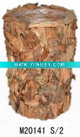 Wholesale wooden handicraft decorative bucket garden decor
