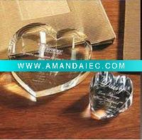 Wholesale crystal valentine gift heart wedding gift heart paperweight