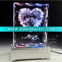 Wholesale Elegant Custom 3D Laser Crystal Wedding Souvenirs