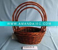 Wholesale Christmas basket from willow for gift packing
