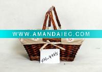 Wholesale 1pc willow Christmas basket with lining