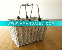 Wholesale christmas cheap fruit wicker handle baskets