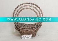 Wholesale 3pcs rattan Christmas basket