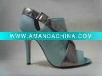 Wholesale spring/summer, slim heel, ankle strap, peep toe women sandals