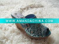 Wholesale fashion new arrival girls nice fish lips wedge sandals and flippers
