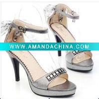Wholesale fashion lady rhinestone ultra high heel sandal