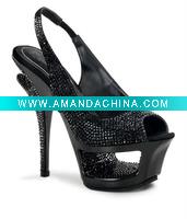 Wholesale 2012 various color sexy design with rhinestones women high heel sandal