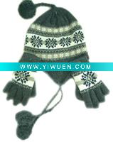 Wholesale children hat+gloves