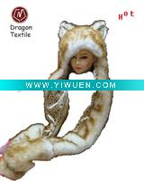 Wholesale fox hat with gloves