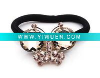 Wholesale rhinestone crystal elastic ponytail holder for ladies