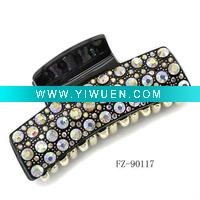Wholesale High quality ladies fashion plastic rhinestone hair claws