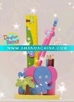 Wholesale elephant shaped wooden stationery items