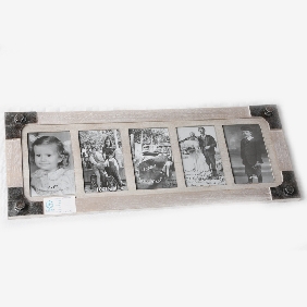 Wholesale Wooden Retro Design Holds 5 Pocket Pages 4" by 6" Photo Frame
