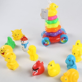 Wholesale Flat Duck Plum-Shaped Ferrules Plastic Toy