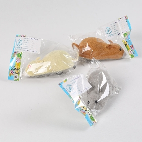 Wholesale Wind Up Pull line flannel rat Pastic Toy